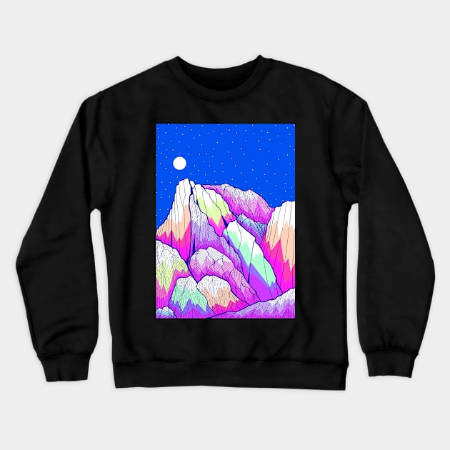 The vibrant Peak Crewneck Sweatshirt by Swadeillustrations